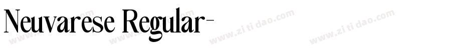 Neuvarese Regular字体转换